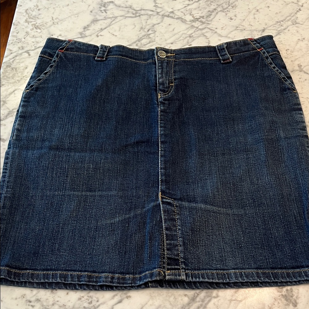 Lacoste Vintage Dark Blue Denim Mini Skirt